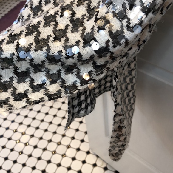 NWT Zara Sequin Houndstooth Coat/Dress. - Picture 5 of 10